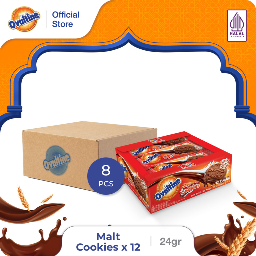 

[Karton] Ovaltine Chocolate Malt Cookies 24g x 12 - 8pcs