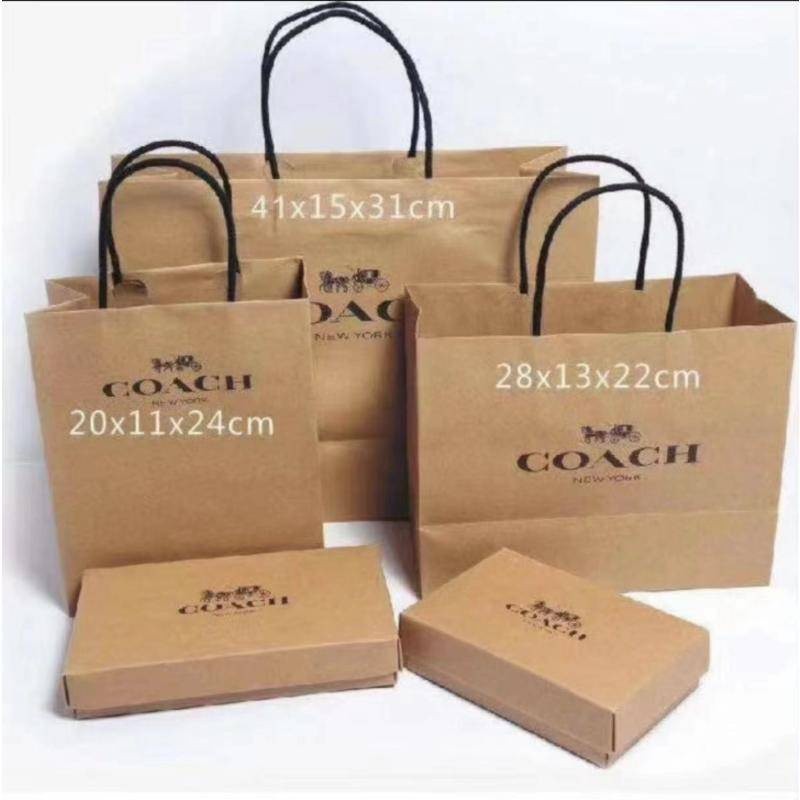 

Coach Accessories Bag Paperbag Box Giftbag (WRAP WITH CARE & Card Box)