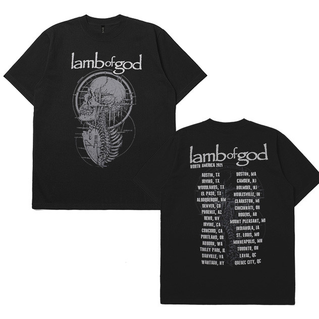 BAND - Lamb Of God Static Tour - T shirt Kaos Cotton Combed 24s