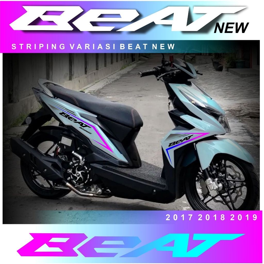 Striping Beat New Esp Simple Variasi Striping Motor Honda Beat New Esp Rainbow