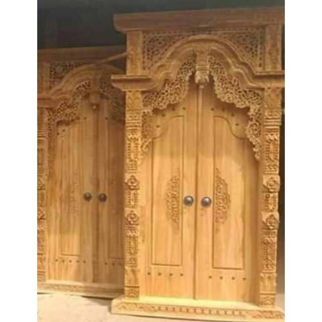 Kerajinan furniture Gapura Kusen pintu gebyok L1,80 x T 2,70 full kayu jati, murah kuwalitas bagus