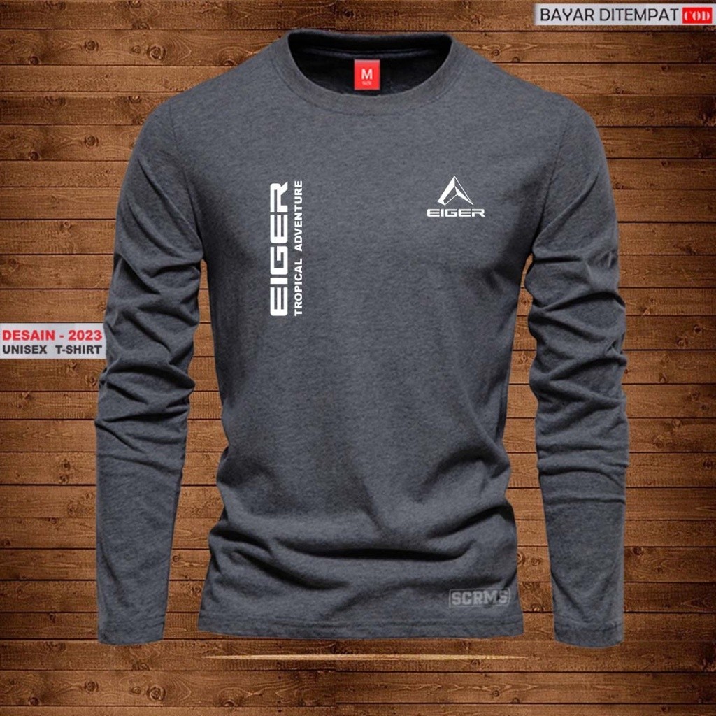 ThanksLifee Promo Cod  Baju Kaos Pria Lengan Panjang / Tshirt Distro Logo Etv Kr Kanan Terkini Text 