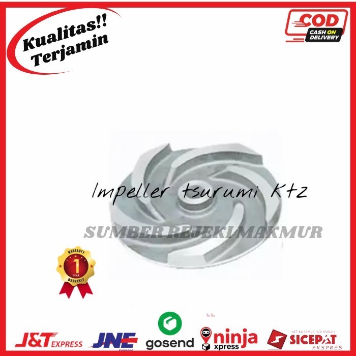Impeller pompa celup Tsurumi KTZ 67.5 Kipas impeller KTZ 67.5 (chrome)