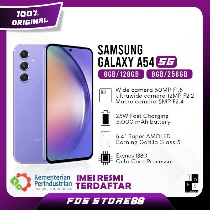 promo Samsung Galaxy A54 5G 8/128 GB 8/256 GB Ram 8GB 128GB 256GB Garansi Resmi SEIN