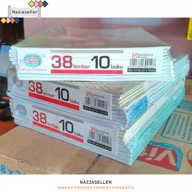

Buku Tulis Sinar Dunia isi 38 lembar / Pack/ isi 10 Buku Tulis sidu NZS