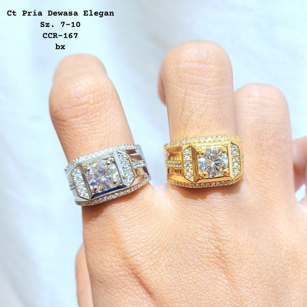 Cincin Pria Dewasa Elegan c VR