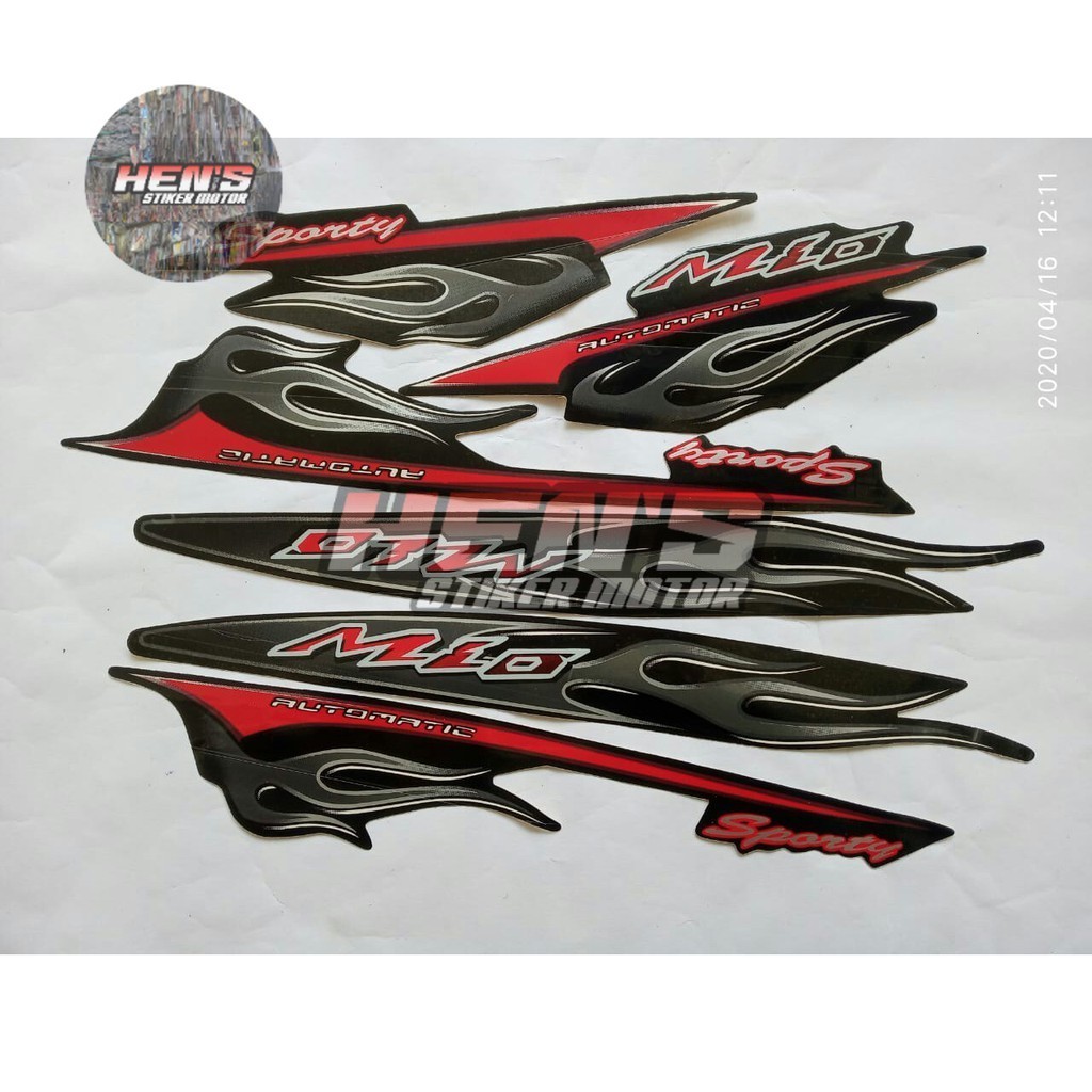 stiker motor yamaha mio sporty 2006 hitam
