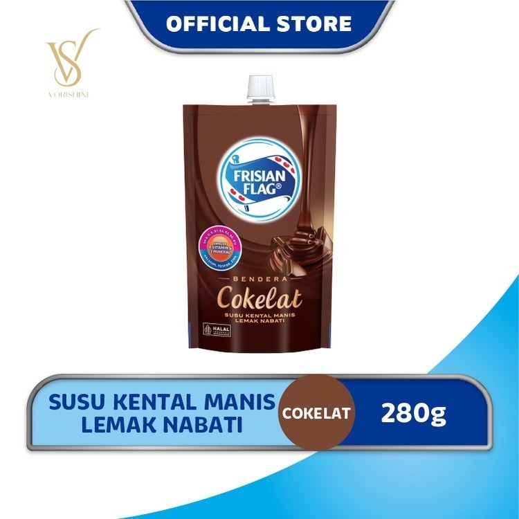 

Frisian Flag Bendera Kental Manis Cokelat Pouch 280g