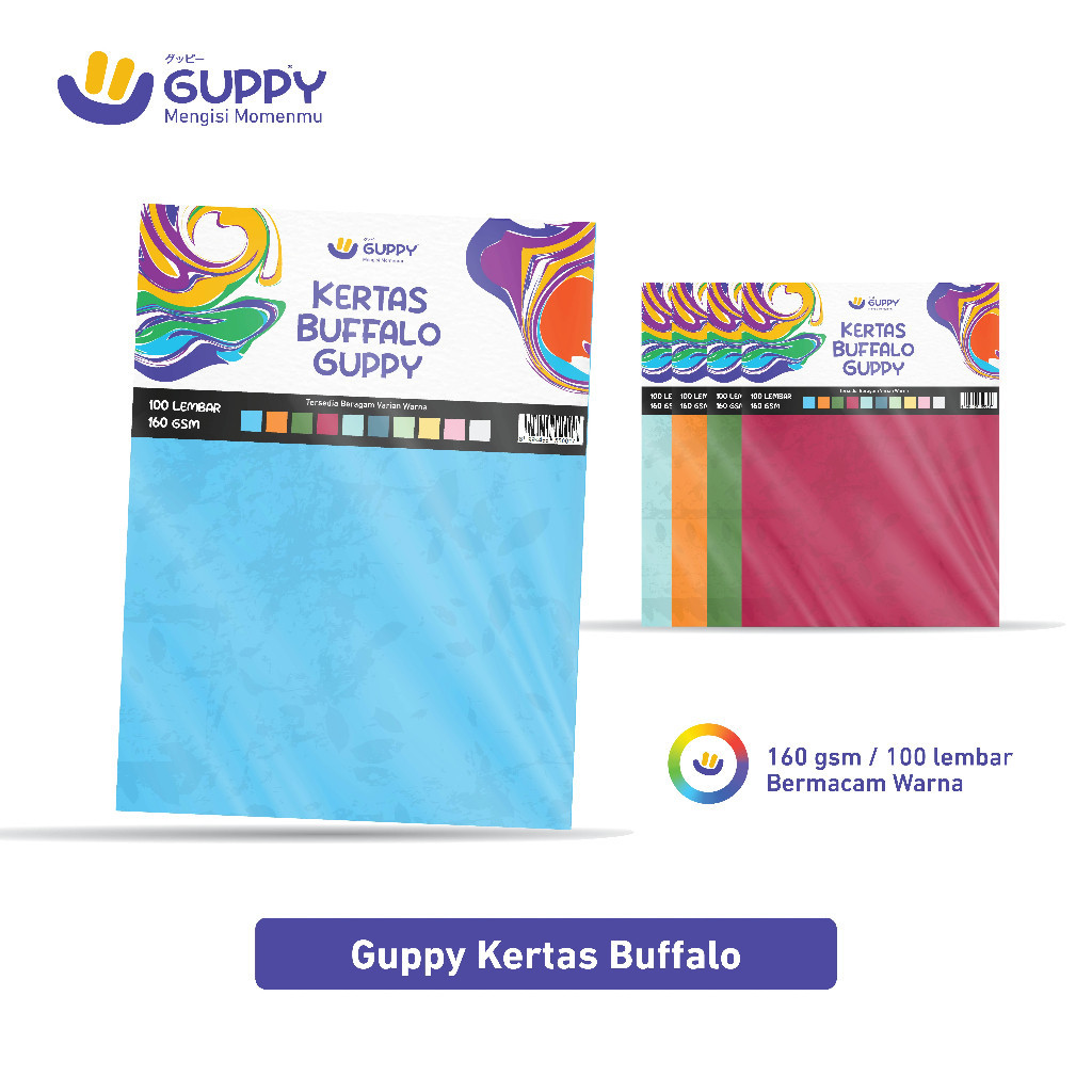 

Kertas Buffalo Guppy F4 160gsm isi 10 Lembar