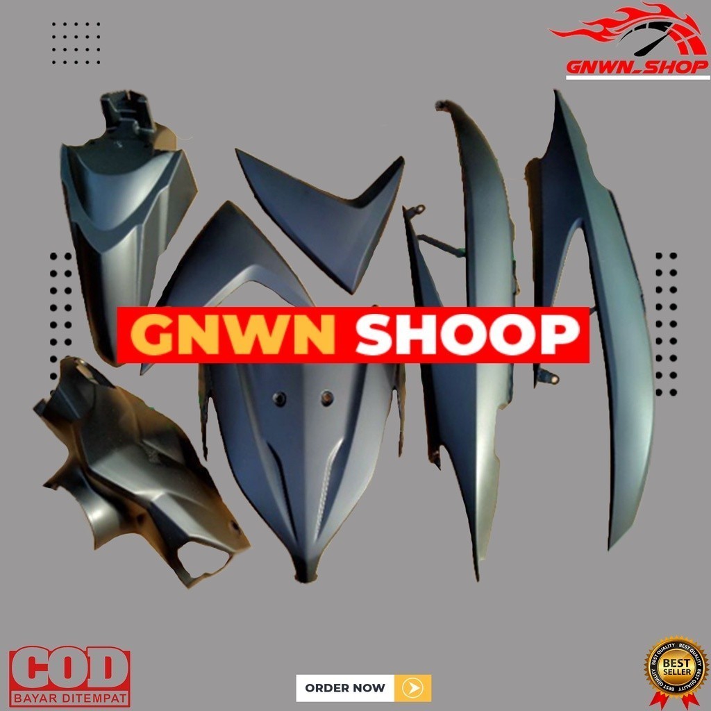 FULL BODY HALUS VARIO 110 FI LED HITAM DOFF POLOS