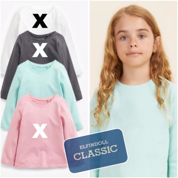BAJU KAOS ELFINDOLL CLASSIC TOSCA SIMPLY LONGSLEEVE ANAK PEREMPUAN
