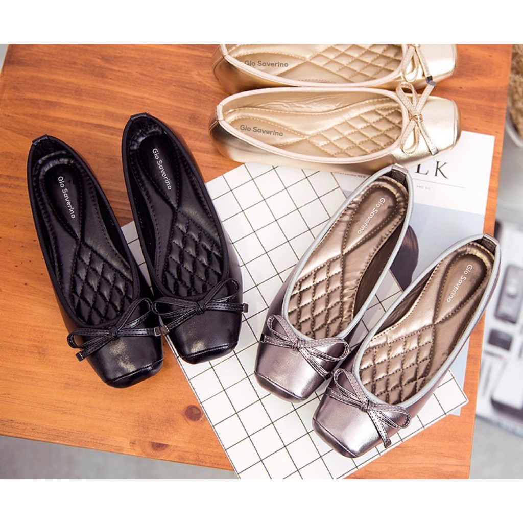 Original Gio Saverino Flat Shoes Cewek Taihua Naomi Fashion Terbaru Tory