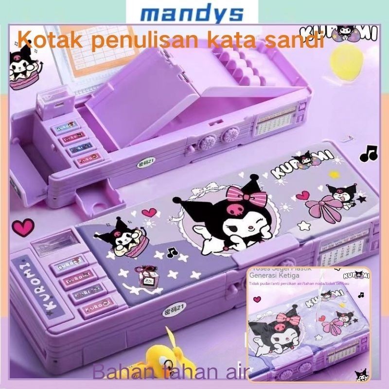 

【Penjual Lokal】Kotak Pensil Bahan tahan air kuromi Tempat Pensil Password Multifungsi Lapis Ganda Berkapasitas Besar Lucu Termasuk Rautan Pensil kotak alat tulis