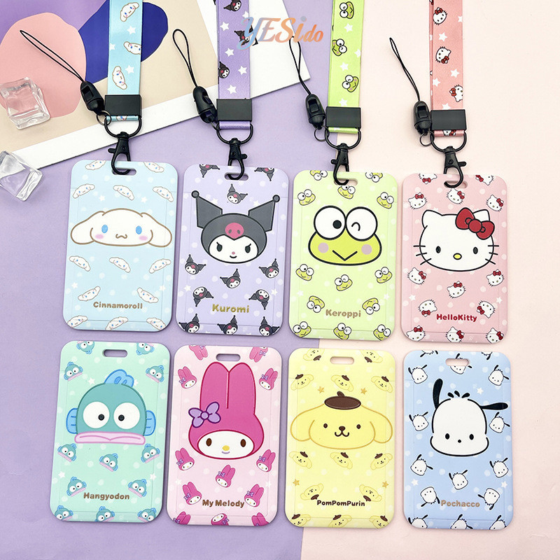 

COD✨ Sanrio Tempat Kartu Lanyard Kartu Pelajar Tempat Kartu Akses Tempat Kartu Makan Tempat Pelindung Kartu-YES