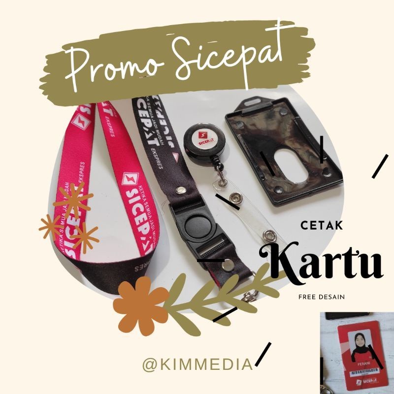 

Tali sicepat lanyard kurir ekspedisi si cepat satuan Murah printing anti Luntur