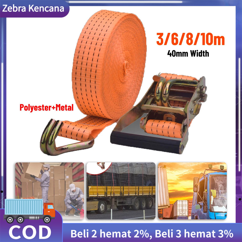 rachet tie down/8-10 meter Trek belt /10 ton tali sound/tali barang/Track webbing cargo lashing 5CM*