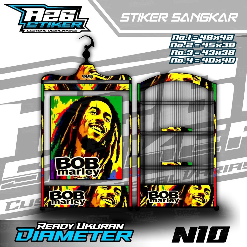 Stiker Sangkar Kosan Koper Stiker Decal Kandang  Kicau Petarung - Sangkar Burung Kosan Koper