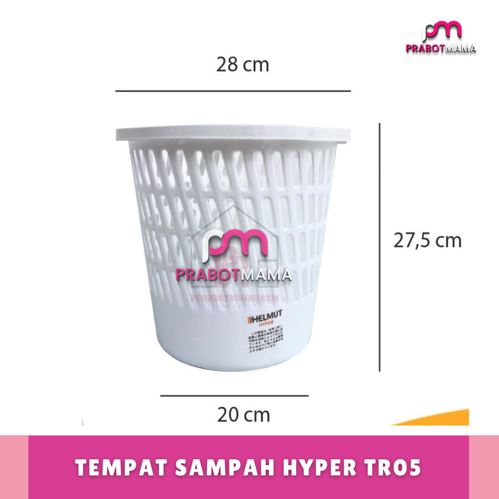 Tempat Sampah Putih 12 Liter - Prabotmama / Kotak Sampah Putih Aesthetic / White Dustbin