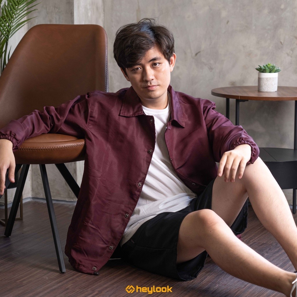 HEYLOOK Official - Jaket COACH Pria Polos Waterproof Jaket Taslan Pria Anti Air