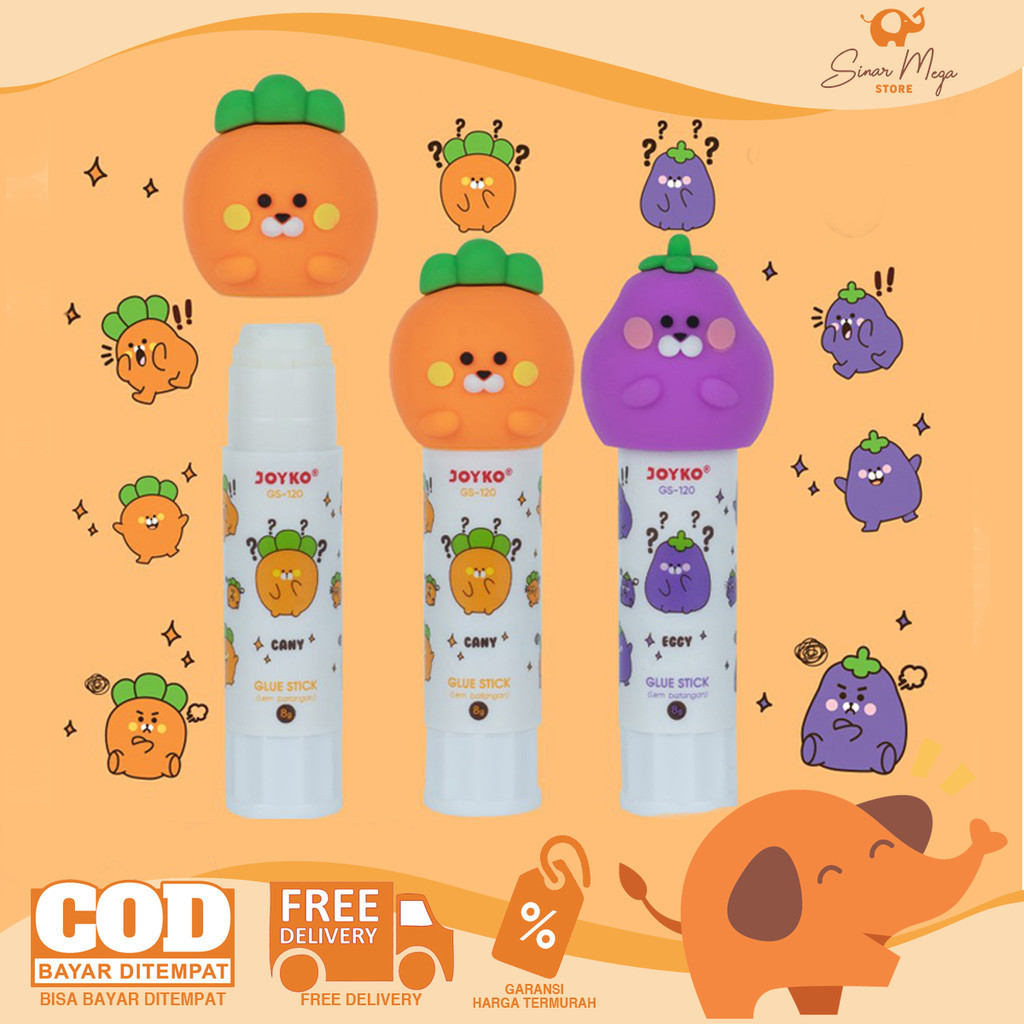 

JOYKO Glue Stick GS-120 Lem Stik Batangan 8 gr Carrot dan Eggplant