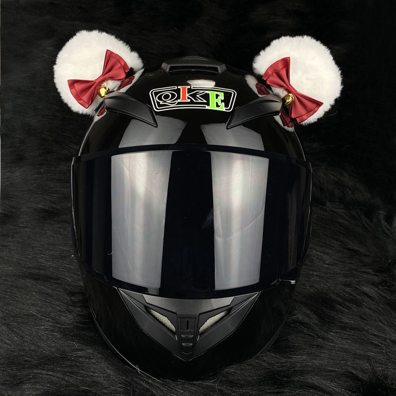 Lucu Dekorasi Helm Pria Wanita Telinga Kucing Helm Motor Elektrik Telinga Beruang Lolita Sepeda Moto