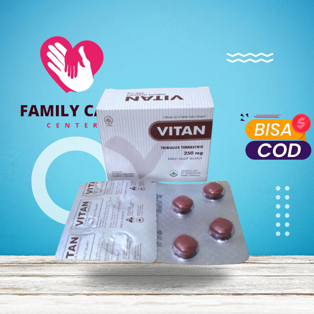 Vitan 250mg 1 Strip 4 Tablet / Tribulus Terrestris / Fitan Vytan Viten -familycare
