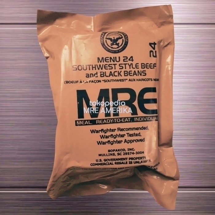 

usa mre ransum tentara amerika menu 24