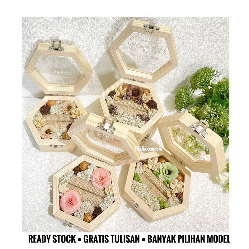 

PROMO !!! Ring Box Kotak Cincin Estetik Rustic Pastel premium berkualitas gratis ongkir diskon murah