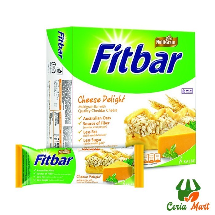 

Fitbar Cheese Delight Box 110 gr Snack Sereal Bar Cemilan Diet Sehat