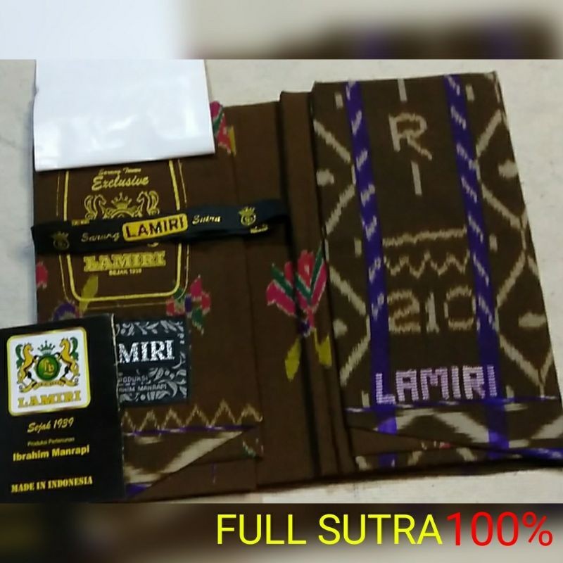 [5.5 GRATIS ONGKIR] Sarung Lamiri  Full Sutra Terlaris Asli 100% MST/S90