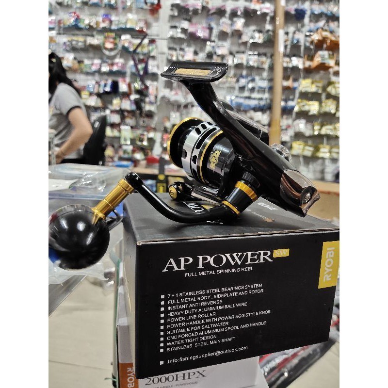 Reel pancing Ryobi ap power SW ukuran 6000 8000 10000 hpx power handel