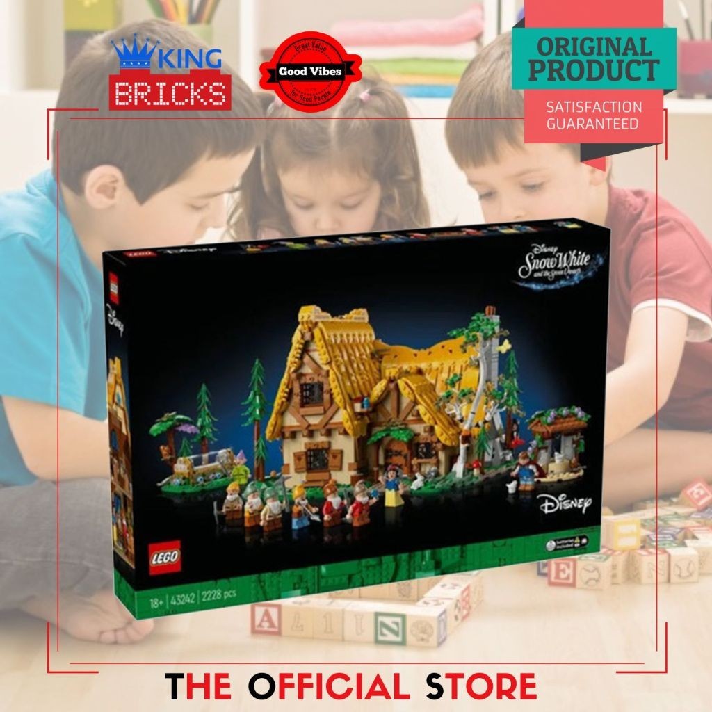 KingToys88 Mainan LEGO Original DISNEY 43242 Snow White and the Seven Dwarfs Cottage - Mainan Anak P
