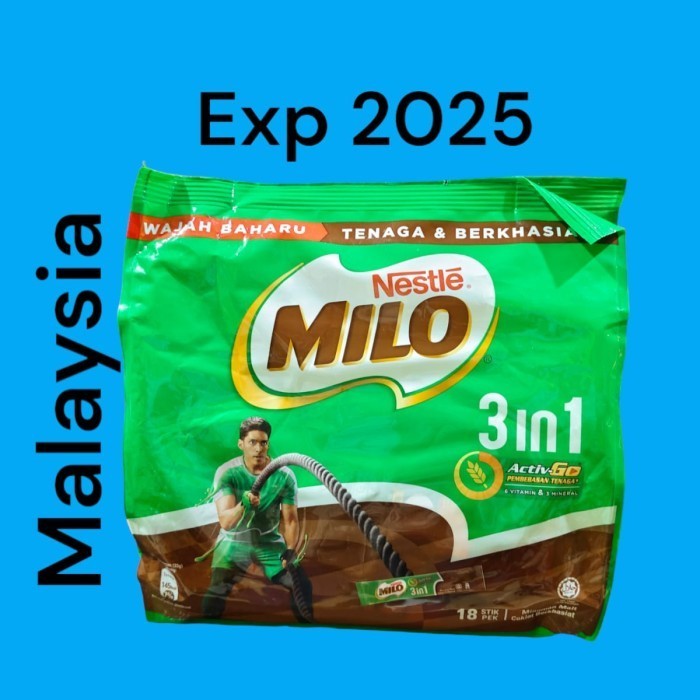 

Milo 3in1 ActivGo Malaysia isi 18 Stik