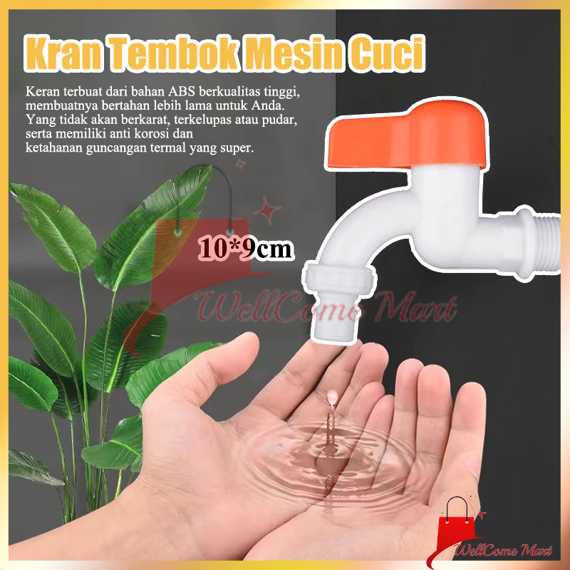 Kran Tembok Mesin Cuci / Kran Jempol Air Tembok / Kran Air Plastik / Kran Air Tembok