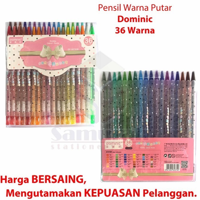 

✨LARIS✨ -Pensil Warna Putar Fancy 36 Warna Panjang / Pencil Twist 36 Colors