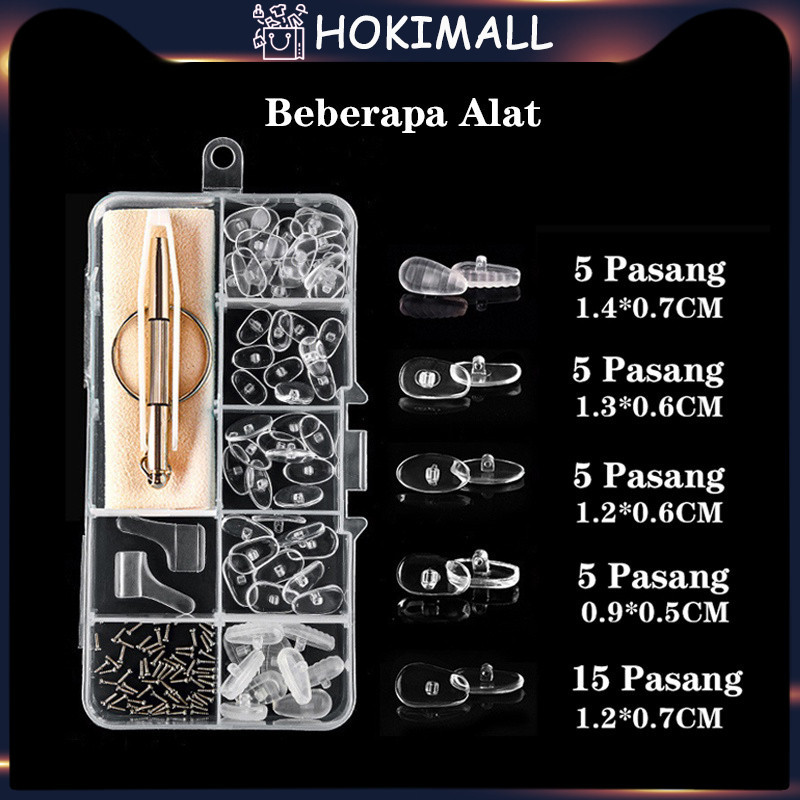 Set Nose Pad Kacamata/Glasses Nose Pad/Nose Pad Kacamata Anti Melorot untuk Reparasi Kacamata