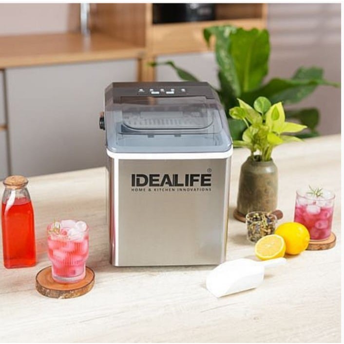 IDEALIFE Ice Maker IL-121 Mesin pembuat Es Batu Kristal 15,0 Liter 24 Jam / IDEALIFE Ice Maker IL 12