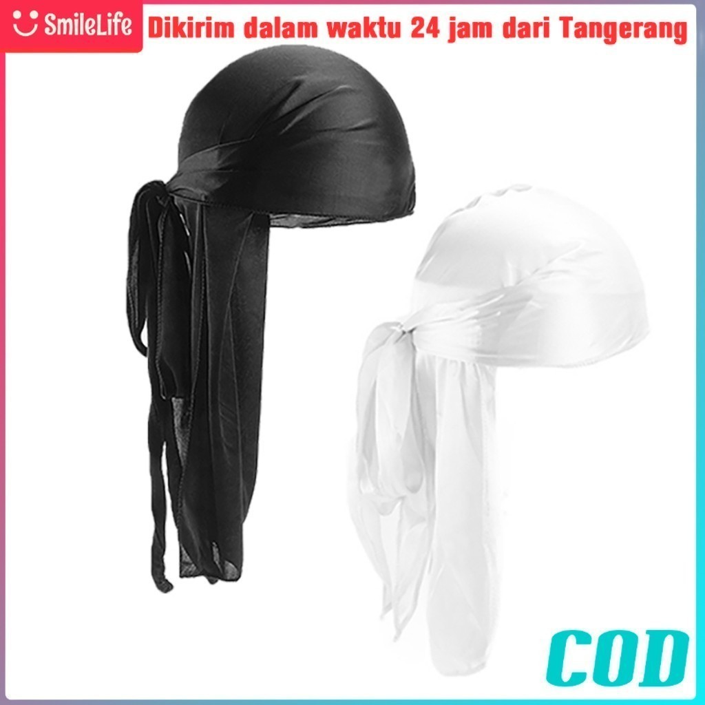 Durag Kepala Bandana Durag Ekor Panjang/Silk Durag Bandana Hip Hop Pirate Hat COD