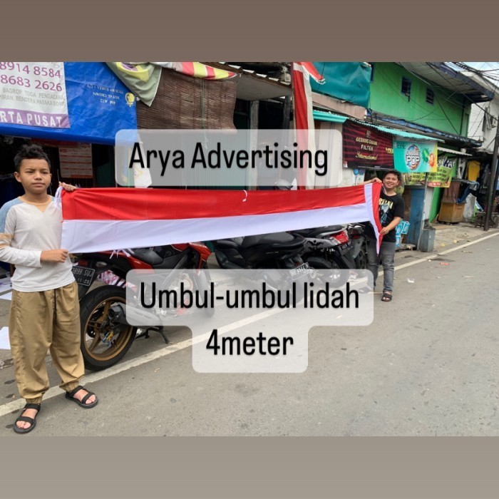 

✨BISA COD✨ -Umbul-umbul merah putih lidah 4 meter