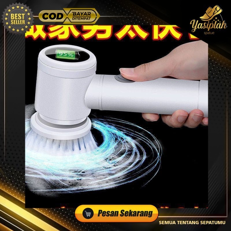 Sikat sepatu elektrik praktis mudah digunakan magic wash instant