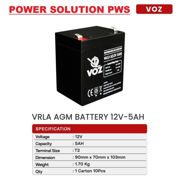 FZ99 Aki baterai kering 12v 5,4Ah / Aki battery Kering 12V 5Ah / Aki Ups