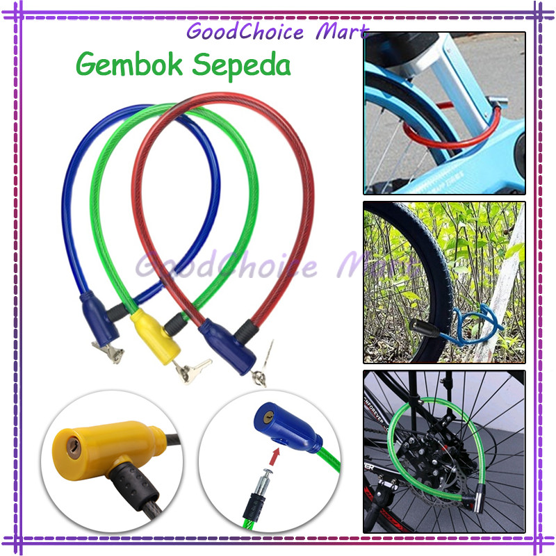 Gembok Kawat Kunci Sepeda Helm / Gembok Sepeda Cable / Gembok Kunci Pengaman Sepeda