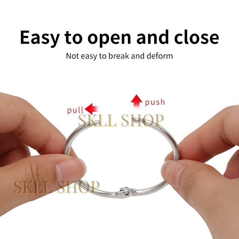 

20mm 30mm Binder Ring Besi Ring Buku Sampel Buka Tutup Bahan Logam Galvanis 100 Buah