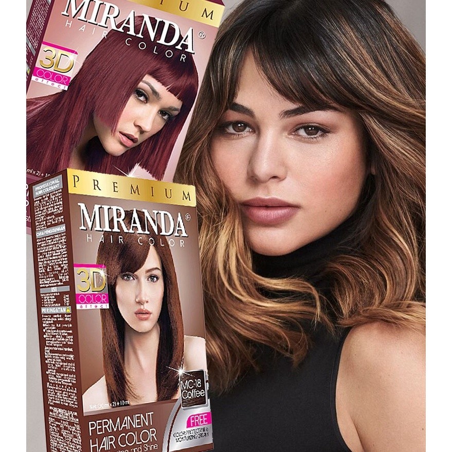 MIRANDA HAIR COLOR CREAM 30ML / PEWARNA RAMBUT MIRANDA / SEMIR ATAU CAT RAMBUT