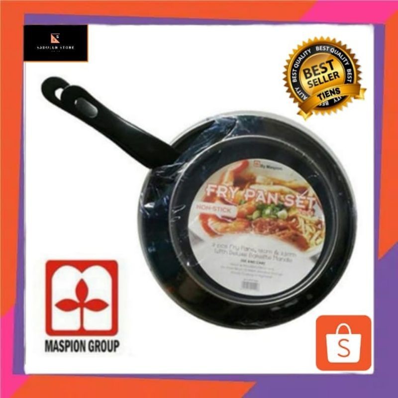Teflon Frypan Set 2 Pcs Maspion Alat Masak Peralatan Perabot Dapur Kitchen Murah// PRODUK MURAH PROM