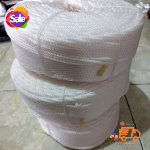 ✨BISA COD✨ -Tali Tambang Kecil plastik Nilon Tambang Putih Tambang Nylon 3mm 1 Rol