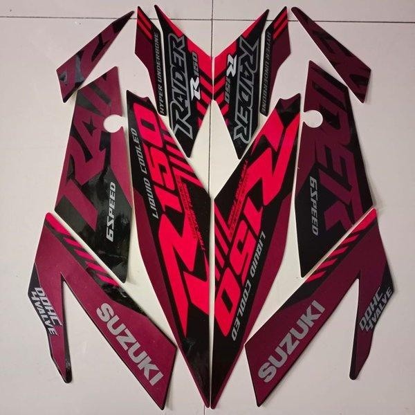 striping suzuki satria fu f 150 led raider 2021 Vietnam 2016 2017 2018 2019 2020 injeksi merah hitam