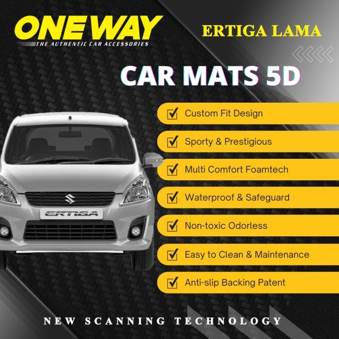 Karpet Mobil 5D SUZUKI ERTIGA LAMA Custom Fit CARBON ONEWAY Premium