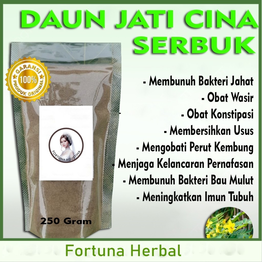 

Daun Jati Cina Serbuk Herbal Untuk Membersihkan Usus, Membunuh Bakteri Bau Mulut, Obat Wasir