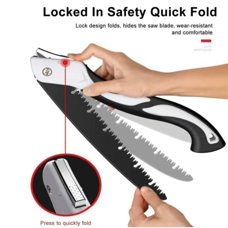 [TERMURAH] GERGAJI LIPAT Portabel Folding Wood Hand Saw 210 mm - Gergaji Pohon Genggam - Gergaji Lip